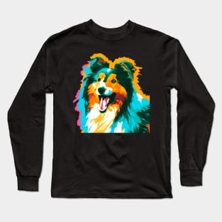 Shetland Sheepdog Pop Art - Dog Lover Gifts Long Sleeve T-Shirt